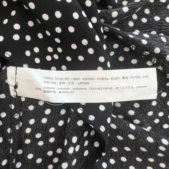 Zara Black White Polka Dot Ruffle Romper Dress - Picture 9 of 9